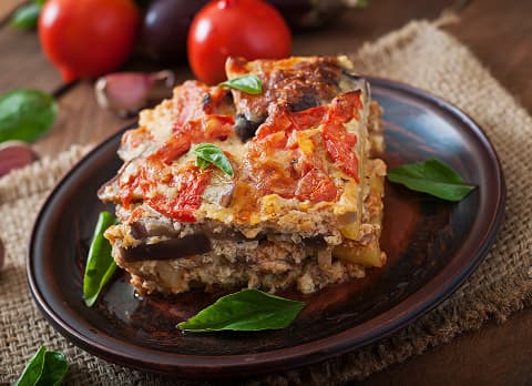 Lasanha de Berinjela ao Sugo com Carne